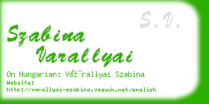 szabina varallyai business card